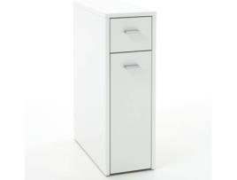 Armário de gavetas com 2 gavetas 20x45x61 cm branco