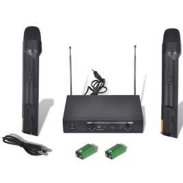 Microfones e sistema sem corda do transmissor VHF