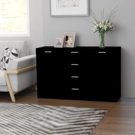 Aparador 120x35,5x75 cm contraplacado preto
