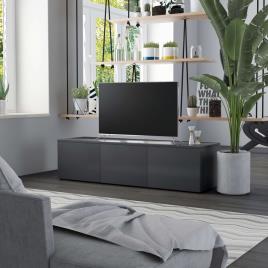 Móvel de TV 120x34x30 cm contraplacado cinzento