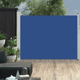 Toldo lateral retrátil para pátio 170x500 cm azul