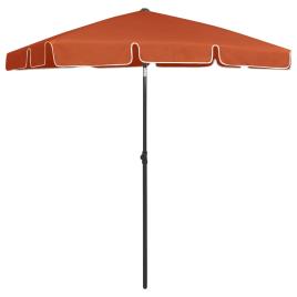 Guarda-sol de praia 180x120 cm terracota