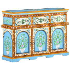 Aparador pintado à mão 110x30x76 cm mangueira maciça multicor