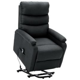 Poltrona elevatória tecido cinzento-escuro