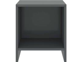 Mesa de Cabeceira VIDAXL 322238 (Cinzento - Madeira - 35x30x40 cm)