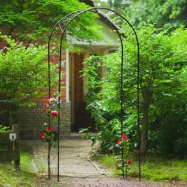 Arco de jardim 100x37x230 cm metal preto