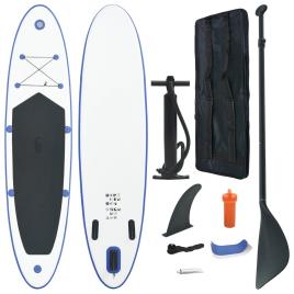 Prancha de paddle SUP insuflável azul e branco