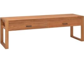 Móvel TV VIDAXL 325273 (140 x 40 x 75 cm - Madeira - Castanho)