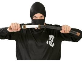 Arma DISFRAZZES Sabre De Japonês Ninja Preto Com Baínha (59,5 cm)