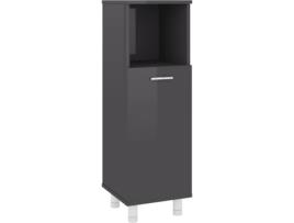 Armário  802623 (Cinzento Brilhante - Aglomerado de Madeira - 30x30x95 cm)