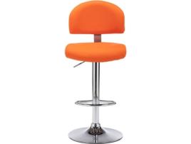 Banco de Bar  (Laranja - Couro Artificial - 43 x 47 x 119 cm)