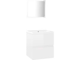 Conjunto de Móveis  3071582 (Branco Brilhante - Aglomerado de Madeira - 41x38.5x45 cm)