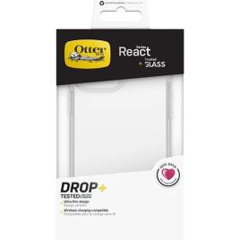 Capa React + Película Protetora de Ecrã  Trusted Glass para Apple iPhone 13 Pro Max - Transparente