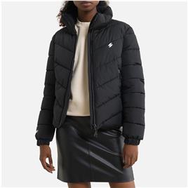 Superdry Blusão curto acolchoado, gola subida e fecho