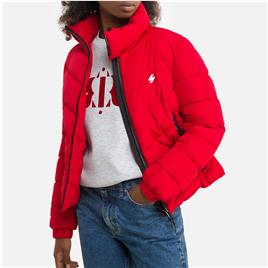 Superdry Blusão curto acolchoado, gola subida e fecho