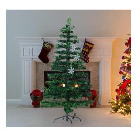 HomCom Árvore de Natal Verde F 60 x 150 cm + Luzes LED Árvore Artificial