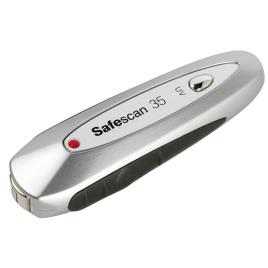 Safescan Detetor de contrafação portátil 35; adequado para todas as denominações; verificação instantânea de 3 pontos; verificação instantânea; alimentado a bateria