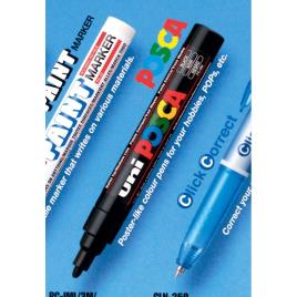 Marcador Caneta POSCA PC-3M, Ponta Redonda 0,9 mm - 1,3 mm, Tecnologia de Tinta Líquida, Cores Sortidas