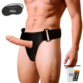 HARNESS ATTRACTION ÁRNES HUECO BENNY CON VIBRADOR 15 X 4.5CM