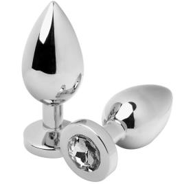 METALHARD ANAL PLUG DIAMOND CLEAR PEQUENO 5,71cm