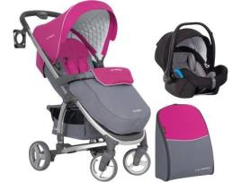 Carrinho de Bebé Individual EASYGO Virage + Starter 0+ Isofix Ready Fúcsia