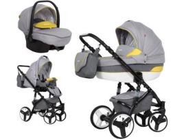 Carrinho de Bebé Individual  Durango Sport + Grupo 0+ Isofix Ready Lemon