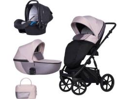 Carrinho de Bebé Individual  Nesa + Kite Isofix Ready Pearl Rosa