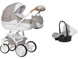 Carrinho de Bebé Individual  Brano Luxe + Carlo Isofix Ready Latte