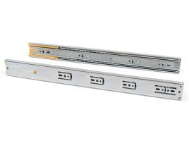 Jogo de Corrediças para Gavetas, de Rolamentos, , 45X400 Mm,  Extração Total, Fecho Suave, Zincado