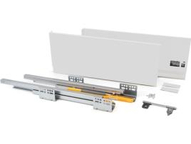 Kit de Gaveta para Cozinha Concept, , Altura 185 Mm, Prof. 500 Mm, Fecho Suave, Aço, Branco