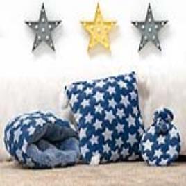 Conjunto Almofada Botija de Água Quente Aquecedor de Pés Azul (3 pcs)