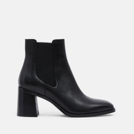 Botas em pele, com tacão, Therie