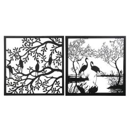 Decoração de Parede  Metal (2 pcs) (98 x 1 x 98 cm)