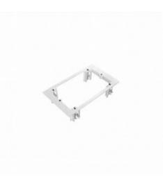 Techconnect Modular AV Faceplate - DOUBLE-GANG Flush Mount UK Mudring - FLUSH-MOUNT Mudring for Hollow Walls - White