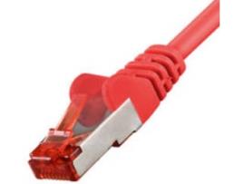 Cabo Patch CAT6a RJ45 S/FTP 5m Vermelho AWG 26/7 Cobre Profissional