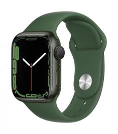 Apple Watch 7, GPS 45 mm - Verde, bracelete desportiva verde trevo