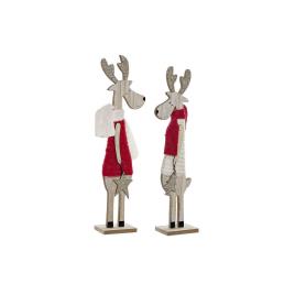 Adorno Natalício  Poliéster Madeira (2 pcs) (9 x 6 x 39 cm)