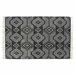 Tapete  Branco Preto Algodão (200 x 290 x 1 cm)