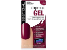 Verniz  Sensationail Gel Gel Expresso Seu Red Unha Polonês + Perfil Led