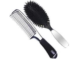 Escova para o Cabelo  Set Escova + Pente Metalizados