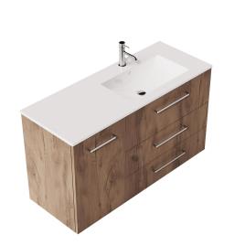 Móvel de casa de banho ALGES 1 PORTA 3 GAVETAS 120 WOOD