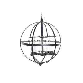 Castiçais  Preto Metal Cristal (60 x 60 x 73 cm)