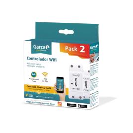 Pack 2 controlador interruptores inteligentes GARZA SMART WIFI 10A