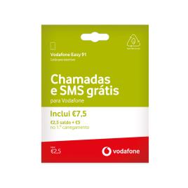 VODAFONE Cartão de Telemóvel Easy, Bónus 1, x 5