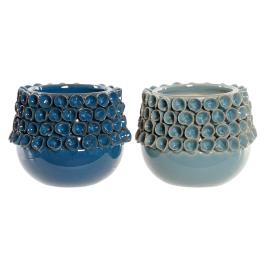 Vaso DKD Home Decor Grés Mediterrâneo (2 pcs) (17 x 17 x 13 cm)