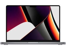 MacBook Pro APPLE Cinzento Sideral (14'' - Apple M1 Pro 8-Core - RAM: 16 GB - 512 GB SSD - GPU 14 - Core)