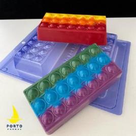 Molde Acetato 3 Partes Barra Pop It Fidget 3D