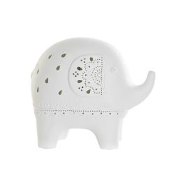 Lâmpada de mesa DKD Home Decor Branco Porcelana 25W 220 V LED Elefante (22 x 12 x 19 cm)