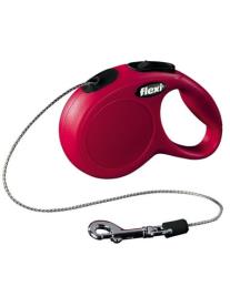 Trela Extensível Flexi New Classic (fio/tam. Xs) 3 Mt / 8 Kg (vermelho) - Trelas Extensíveis
