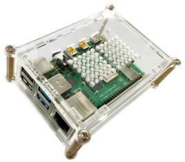 RB-CaseP4+01 Caixa Transparente Acrílica para Raspberry Pi 4